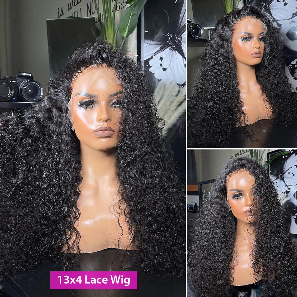 Deep Wave Frontal Wigs For Women Curly Human Hair Brazilian 13x4 13x6 Wet And Wavy Water Wave Lace Wig MYLOCKME