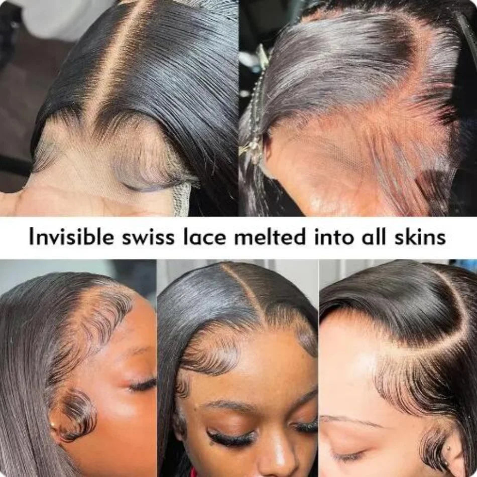 HD 13x6 Lace Front Human Hair Wigs For Women Pre Plucked 13X4 Brazilian Glueless Bone Straight Lace Frontal Wig 100% Human Hair