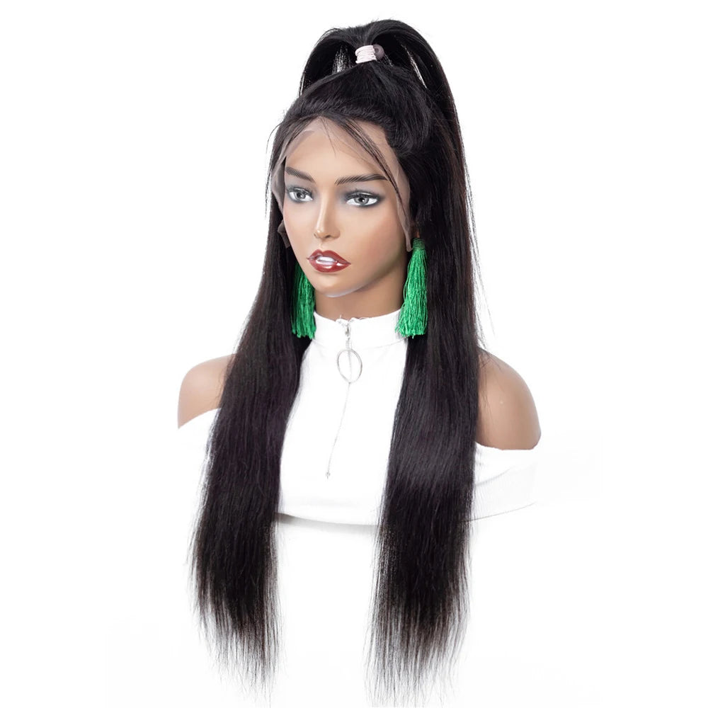 HD 13x6 Lace Front Human Hair Wigs For Women Pre Plucked 13X4 Brazilian Glueless Bone Straight Lace Frontal Wig 100% Human Hair