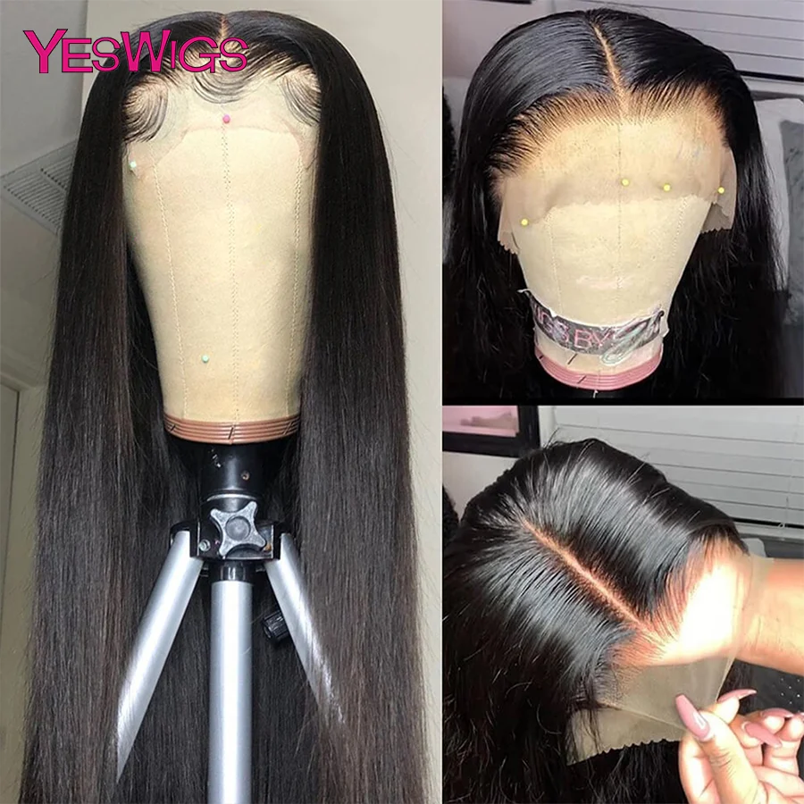 HD 13x6 Lace Front Human Hair Wigs For Women Pre Plucked 13X4 Brazilian Glueless Bone Straight Lace Frontal Wig 100% Human Hair