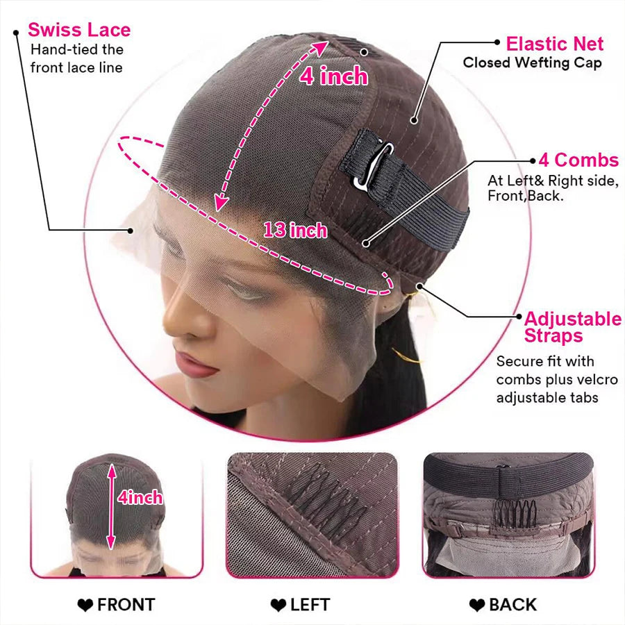 Easy and Go Glueless Wig Body Wave 6x4 5x5 Lace Closure Glueless Wig Human Hair Ready To Wear Pre Cut Pre plucked 13x4 Lace Wigs