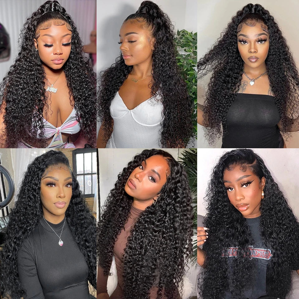 Deep Wave Frontal Wigs For Women Curly Human Hair Brazilian 13x4 13x6 Wet And Wavy Water Wave Lace Wig MYLOCKME
